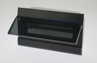Бокс 12-модульный ESTETICA в нишу с прозрачной дверью серый